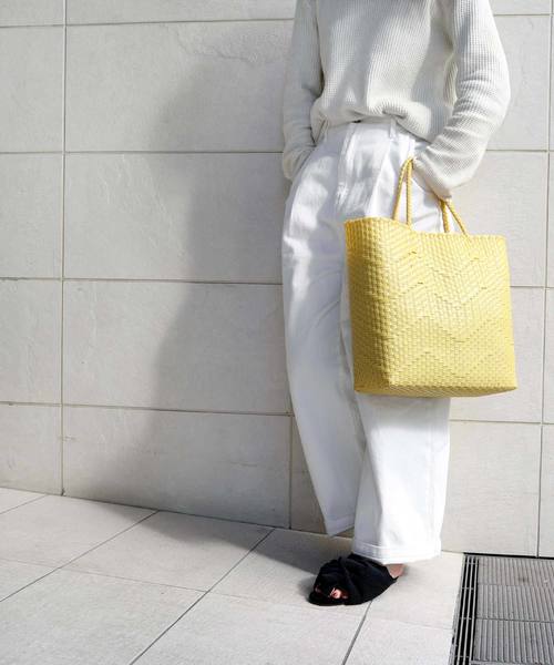 salle de bal（サルデバル）の「メルカドバック　/かご編みバック / お買いものバック/市場のバッグ（トートバッグ・レディース・ホワイト/ブラック/イエロー/ブルー/その他1/その他2/オレンジ・FREE）」の15枚目の写真
