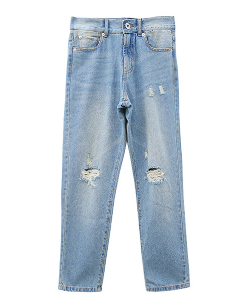 Luz Llena（ラズレナ）の「クラッシュストレートデニムパンツ（デニムパンツ・レディース・ブルー/サックスブルー・MEDIUM/LARGE）」の14枚目の写真