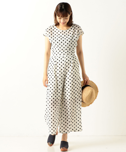 archives（アルシーヴ）の「ドットTOPS×パンツセットアップ