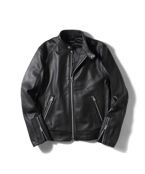 JACKROSE(ジャックローズ)の「スコッチガードUKラムレザー シングルライダース(ライダースジャケット・メンズ・ブラック・S/M/L/XL)」の15枚目の写真