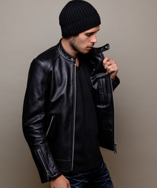 JACKROSE(ジャックローズ)の「スコッチガードUKラムレザー シングルライダース(ライダースジャケット・メンズ・ブラック・S/M/L/XL)」の19枚目の写真