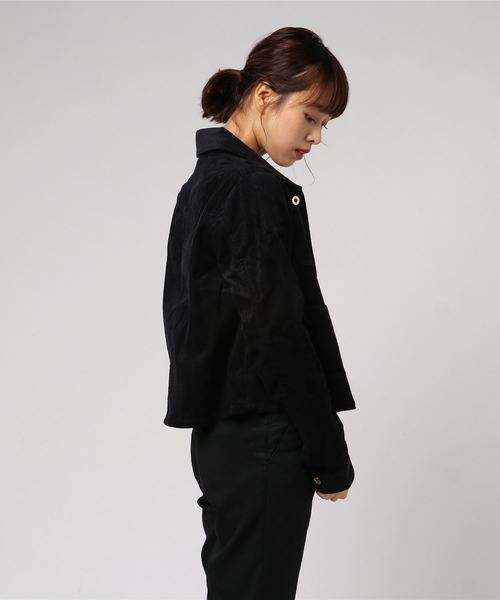 N.（N. Natural Beauty Basic）（エヌエヌナチュラルビューティーベーシック）の「コーデュロイカバーオール（ＵＮＩＶＥＲＳＡＬ　ＯＶＥＲＡＬＬ（カバーオール・レディース・ブラック/カーキ・MEDIUM）」の3枚目の写真