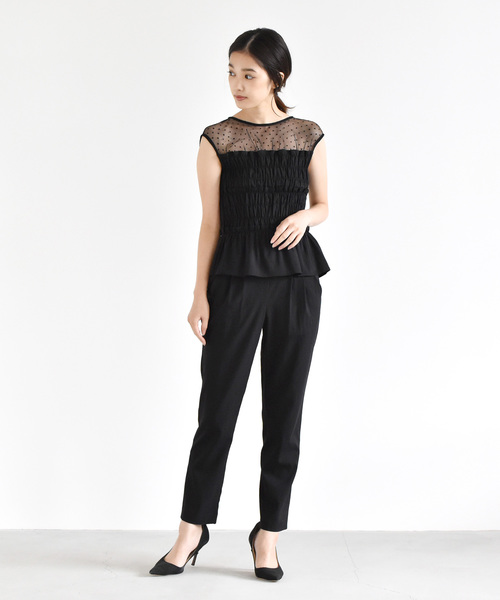 kaene（カエン）の「タックパンツ（スラックス・レディース・ブラック/テラコッタ・38/36）」の4枚目の写真