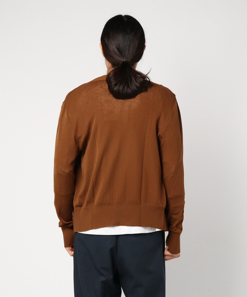 Letroyes(ルトロワ)の「Letroyes: Vネックカーディガン(ニット/セーター・メンズ・ボルドー/キャメル/ロイヤルブルー・M/L)」の4枚目の写真