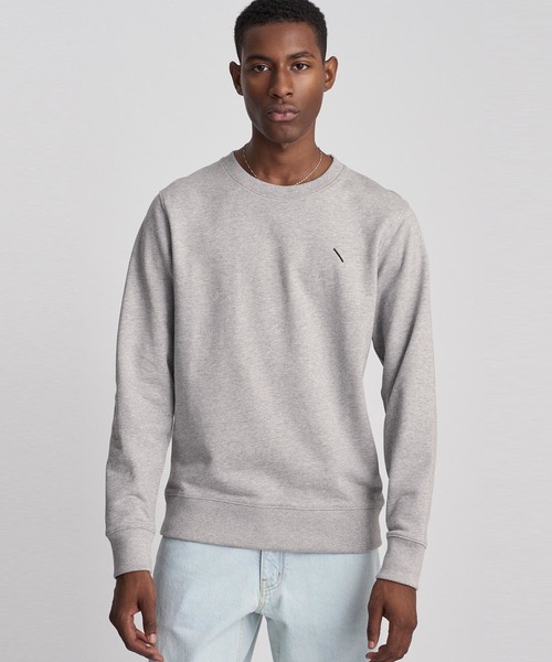 Saturdays NYC（サタデーズ ニューヨークシティ ）の「Bowery Slash Embroidered Sweatshirt（スウェット・メンズ・グレー/レッド・X-LARGE/X-SMALL/S/M/L）」の2枚目の写真