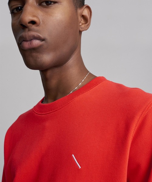 Saturdays NYC（サタデーズ ニューヨークシティ ）の「Bowery Slash Embroidered Sweatshirt（スウェット・メンズ・グレー/レッド・X-LARGE/X-SMALL/S/M/L）」の6枚目の写真