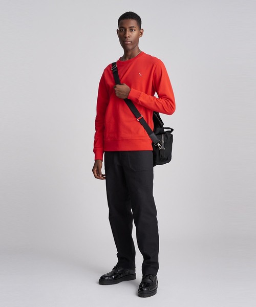 Saturdays NYC（サタデーズ ニューヨークシティ ）の「Bowery Slash Embroidered Sweatshirt（スウェット・メンズ・グレー/レッド・X-LARGE/X-SMALL/S/M/L）」の7枚目の写真