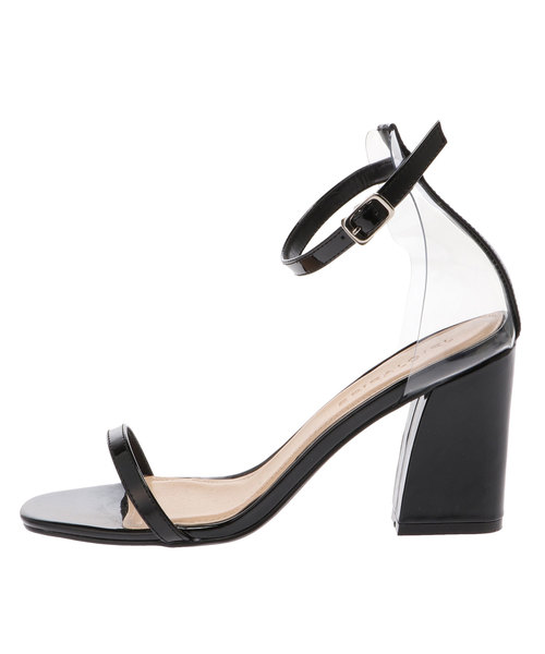 SPIRALGIRL（スパイラルガール）の「カラーチャンキーヒールミュール（サンダル・レディース・ブラック/ベージュ・M/L）」の6枚目の写真