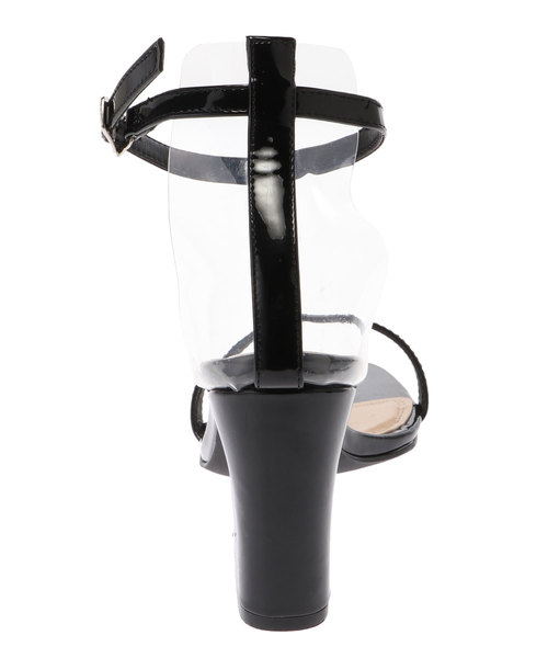 SPIRALGIRL（スパイラルガール）の「カラーチャンキーヒールミュール（サンダル・レディース・ブラック/ベージュ・M/L）」の5枚目の写真