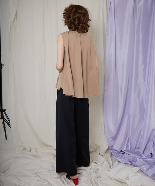 MAISON SPECIAL(メゾンスペシャル)の「ウォッシャブルラチネフレアパンツ 【MAISON SPECIAL/メゾンスペシャル】(その他パンツ・レディース・ホワイト/ブラック/ブロンズ・38/36)」の8枚目の写真
