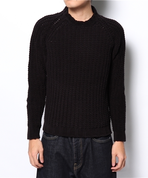 BEAMS LIGHTS Men's（ビームスライツ メンズ）の「□nuur. / ローゲージモール（ニット/セーター・メンズ・ブラック/ゴールド・46）」の2枚目の写真