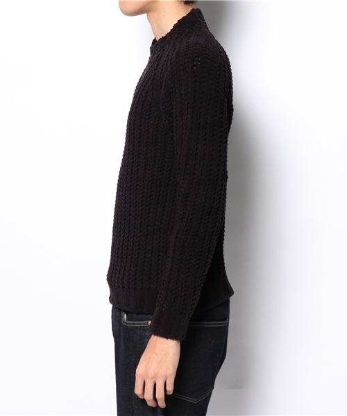 BEAMS LIGHTS Men's（ビームスライツ メンズ）の「□nuur. / ローゲージモール（ニット/セーター・メンズ・ブラック/ゴールド・46）」の3枚目の写真