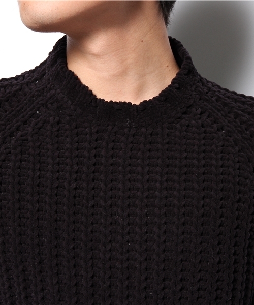 BEAMS LIGHTS Men's（ビームスライツ メンズ）の「□nuur. / ローゲージモール（ニット/セーター・メンズ・ブラック/ゴールド・46）」の5枚目の写真