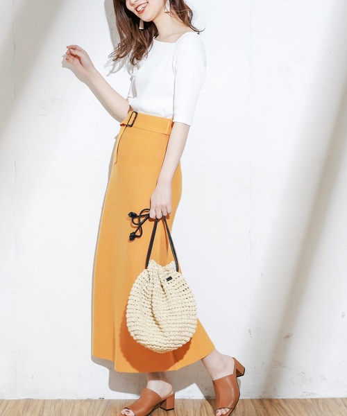 natural couture（ナチュラルクチュール）の「雑材巾着バッグ（ショルダーバッグ・レディース・サックスブルー/ピンク/ナチュラル・FREE）」の7枚目の写真