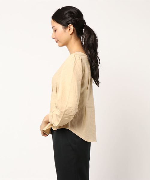 SESTO（セスト）の「パフスリーブメタル釦ブラウス（シャツ/ブラウス・レディース・カーキ/ベージュ/ブラック/ホワイト・M）」の10枚目の写真