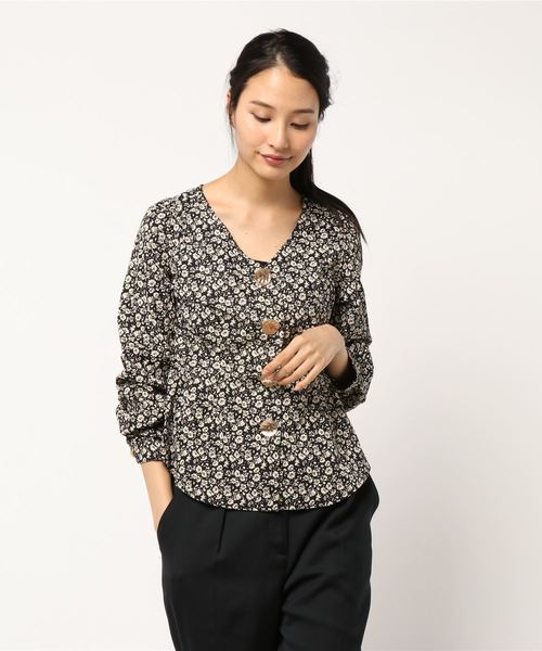 SESTO（セスト）の「パフスリーブメタル釦ブラウス（シャツ/ブラウス・レディース・カーキ/ベージュ/ブラック/ホワイト・M）」の7枚目の写真