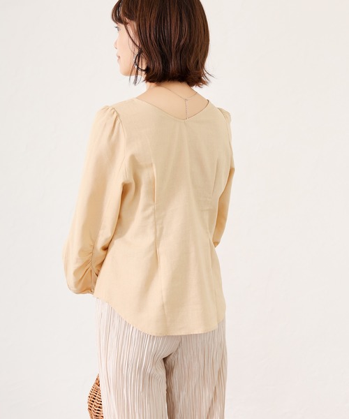 SESTO（セスト）の「パフスリーブメタル釦ブラウス（シャツ/ブラウス・レディース・カーキ/ベージュ/ブラック/ホワイト・M）」の16枚目の写真