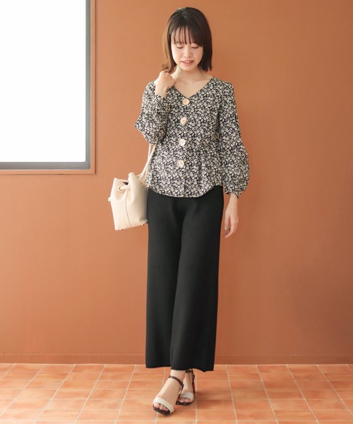 SESTO（セスト）の「パフスリーブメタル釦ブラウス（シャツ/ブラウス・レディース・カーキ/ベージュ/ブラック/ホワイト・M）」の19枚目の写真