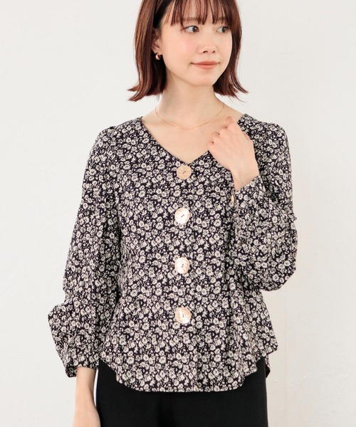 SESTO（セスト）の「パフスリーブメタル釦ブラウス（シャツ/ブラウス・レディース・カーキ/ベージュ/ブラック/ホワイト・M）」の21枚目の写真