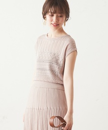 natural couture | 透かし柄ニットプルオーバー(ニット/セーター)