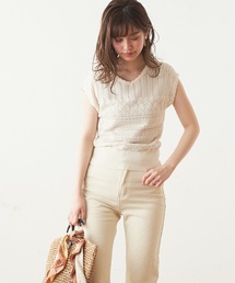 natural couture | 透かし柄ニットプルオーバー(ニット/セーター)