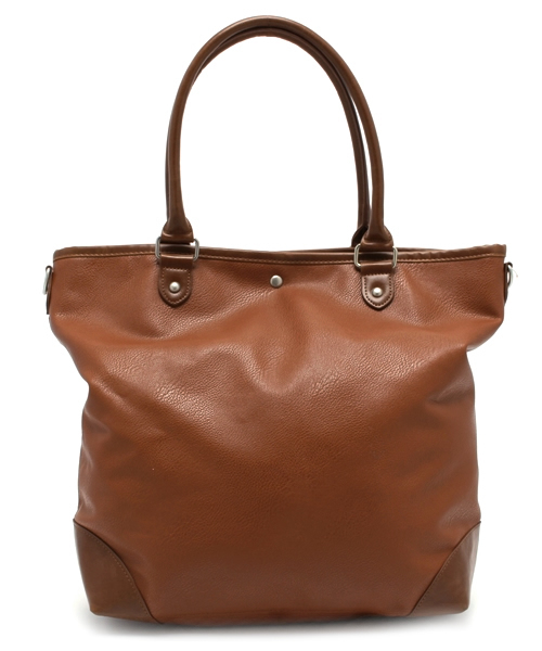 WEGO(ウィゴー)の「WEGO/2WAYフェイクレザーカラートートバッグ(トートバッグ・メンズ・キャメル/ブラック/ブラウン・FREE)」の1枚目の写真