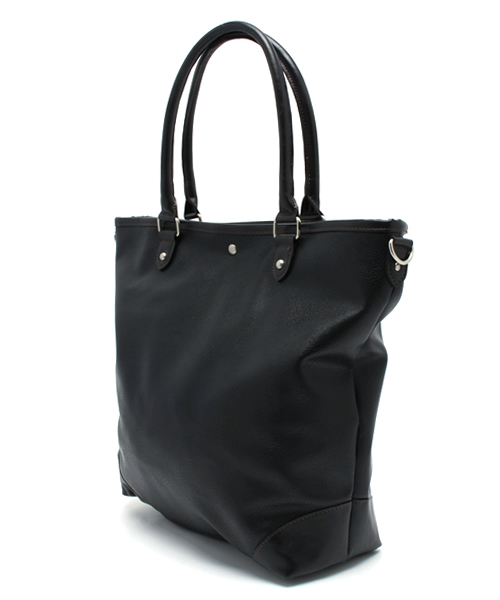 WEGO(ウィゴー)の「WEGO/2WAYフェイクレザーカラートートバッグ(トートバッグ・メンズ・キャメル/ブラック/ブラウン・FREE)」の6枚目の写真