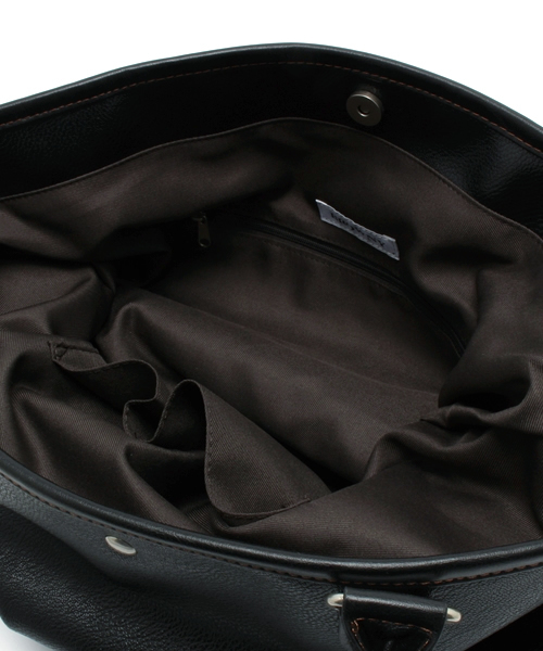 WEGO(ウィゴー)の「WEGO/2WAYフェイクレザーカラートートバッグ(トートバッグ・メンズ・キャメル/ブラック/ブラウン・FREE)」の9枚目の写真