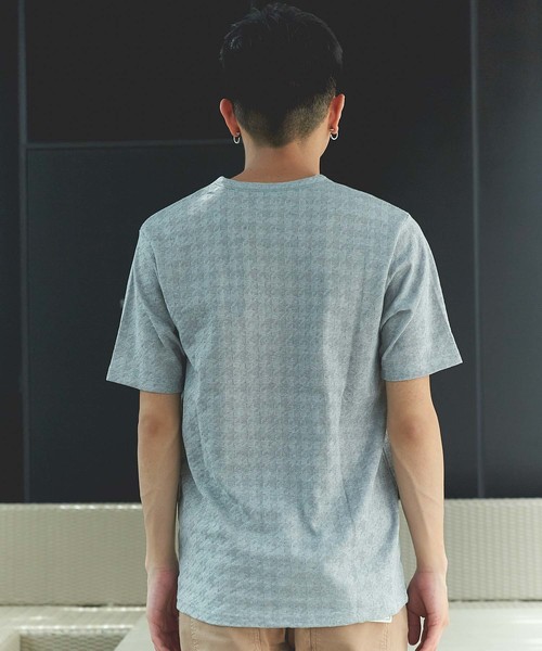 GRAND GLOBAL（グランドグローバル）の「日本製リンクスジャガードV（Tシャツ/カットソー・メンズ・ホワイト/ネイビー/グレー・40/38）」の12枚目の写真