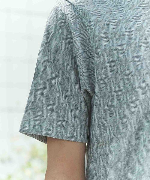 GRAND GLOBAL（グランドグローバル）の「日本製リンクスジャガードV（Tシャツ/カットソー・メンズ・ホワイト/ネイビー/グレー・40/38）」の10枚目の写真