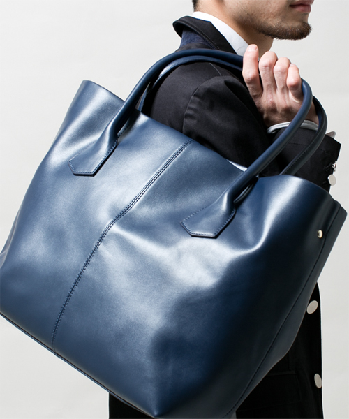 NANO universe（ナノユニバース）の「カウレザートート（トートバッグ・メンズ・ブラウン/ライトブラウン/ブラック/ブルー・FREE）」の4枚目の写真