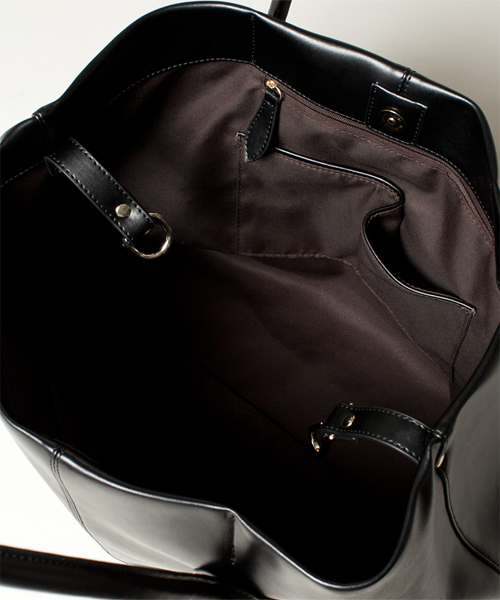 NANO universe（ナノユニバース）の「カウレザートート（トートバッグ・メンズ・ブラウン/ライトブラウン/ブラック/ブルー・FREE）」の10枚目の写真