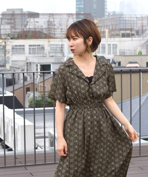 アンティーク　オーバルウォッシュタブ w closet（ダブルクローゼット）の「開襟ワンピース（ワンピース