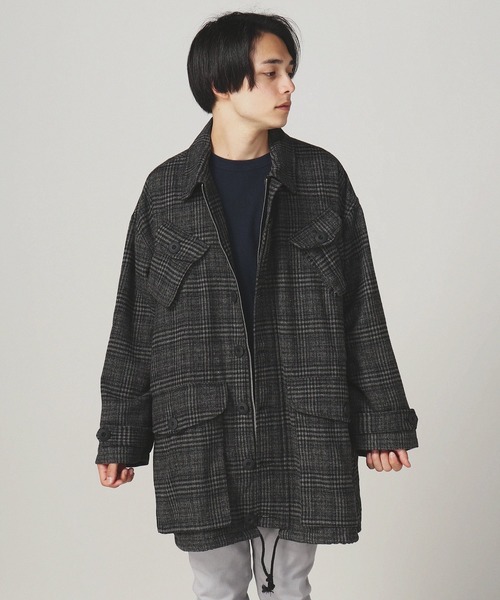 Revo.(レボ)の「Revo. ビッグシルエット ミリタリージャケット(ミリタリージャケット)」|ブラック