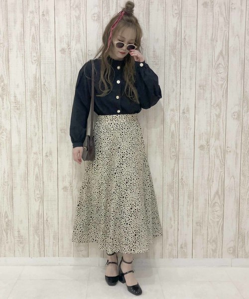 archives e'pice(アルシーヴエピス)の「【限定item!!】アニマル柄フレアスカート(スカート・レディース・アイボリー/オフホワイト/ブラック/ブラウン・MEDIUM)」の8枚目の写真