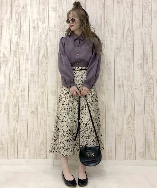 archives e'pice(アルシーヴエピス)の「【限定item!!】アニマル柄フレアスカート(スカート・レディース・アイボリー/オフホワイト/ブラック/ブラウン・MEDIUM)」の9枚目の写真