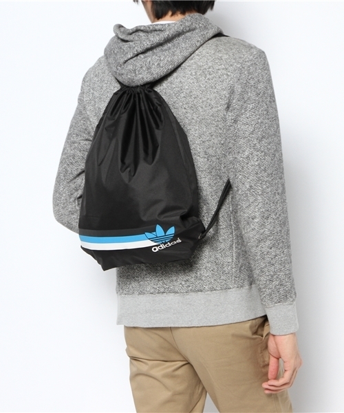 adidas Originals（アディダスオリジナルス）の「アディダス オリジナルス ジムサック adidas Originals GYMSACK FB（バックパック/リュック・メンズ・ブラック/レッド・ONE SIZE）」の9枚目の写真