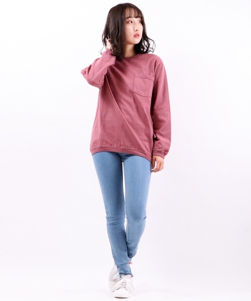 Goodwear(Since1983)(グッドウェア)の「Goodwear(Since1983) リブ袖 クルーネック ラグランスリーブ ポケットTシャツ(Tシャツ/カットソー・メンズ・グレー/ゴールド/ピンク系その他・M)」の16枚目の写真