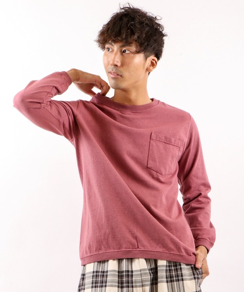 Goodwear(Since1983)(グッドウェア)の「Goodwear(Since1983) リブ袖 クルーネック ラグランスリーブ ポケットTシャツ(Tシャツ/カットソー・メンズ・グレー/ゴールド/ピンク系その他・M)」の22枚目の写真