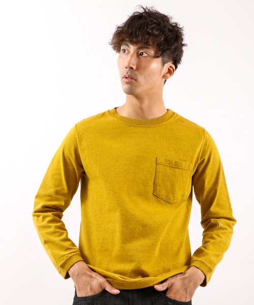 Goodwear(Since1983)(グッドウェア)の「Goodwear(Since1983) リブ袖 クルーネック ラグランスリーブ ポケットTシャツ(Tシャツ/カットソー・メンズ・グレー/ゴールド/ピンク系その他・M)」の10枚目の写真
