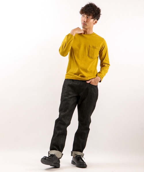 Goodwear(Since1983)(グッドウェア)の「Goodwear(Since1983) リブ袖 クルーネック ラグランスリーブ ポケットTシャツ(Tシャツ/カットソー・メンズ・グレー/ゴールド/ピンク系その他・M)」の7枚目の写真