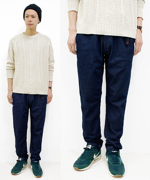 CIAOPANIC(チャオパニック)の「【GRAMICCI×indigos(グラミチ×インディゴス)】デニムテーパードパンツ(デニムパンツ・メンズ・ブルー/インディゴブルー/ホワイト・SMALL/MEDIUM/LARGE/X-SMALL)」の3枚目の写真