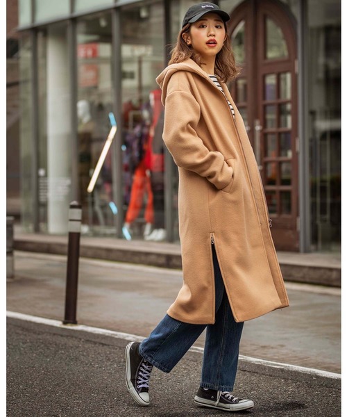 GeeRA(ジーラ)の「サイドジップフーディコート(その他アウター・レディース・ブラック/ベージュ・MEDIUM/LARGE/X-LARGE)」の9枚目の写真