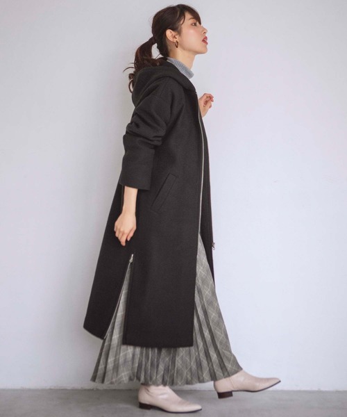 GeeRA(ジーラ)の「サイドジップフーディコート(その他アウター・レディース・ブラック/ベージュ・MEDIUM/LARGE/X-LARGE)」の13枚目の写真