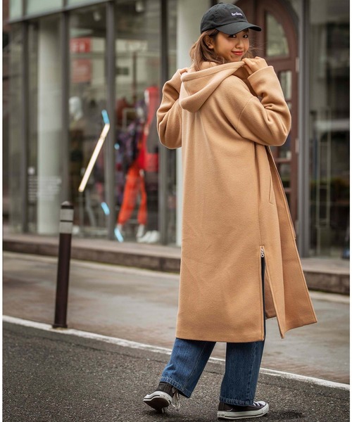 GeeRA(ジーラ)の「サイドジップフーディコート(その他アウター・レディース・ブラック/ベージュ・MEDIUM/LARGE/X-LARGE)」の8枚目の写真