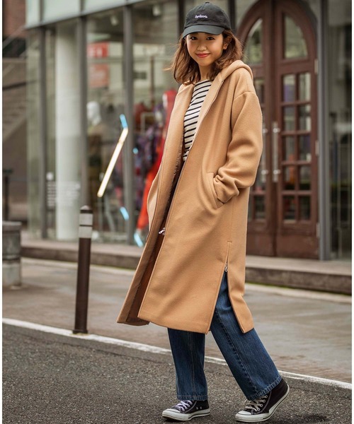 GeeRA(ジーラ)の「サイドジップフーディコート(その他アウター・レディース・ブラック/ベージュ・MEDIUM/LARGE/X-LARGE)」の15枚目の写真