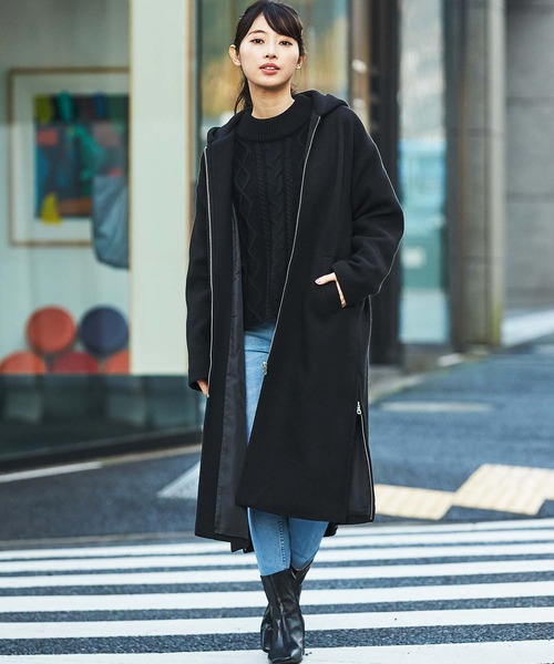 GeeRA(ジーラ)の「サイドジップフーディコート(その他アウター・レディース・ブラック/ベージュ・MEDIUM/LARGE/X-LARGE)」の22枚目の写真