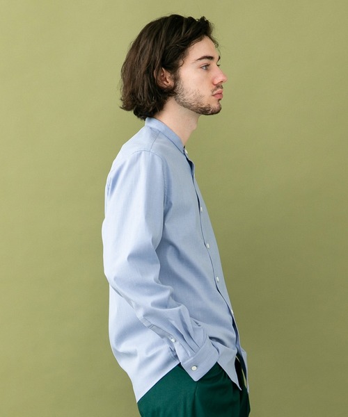 UNITED TOKYO（ユナイテッドトウキョウ）の「シャークスキンバンドカラー（シャツ/ブラウス・メンズ・ホワイト/サックスブルー/グレイッシュベージュ/ブラック・1/2/3）」の11枚目の写真