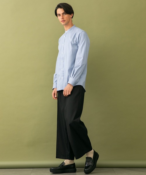 UNITED TOKYO（ユナイテッドトウキョウ）の「シャークスキンバンドカラー（シャツ/ブラウス・メンズ・ホワイト/サックスブルー/グレイッシュベージュ/ブラック・1/2/3）」の22枚目の写真