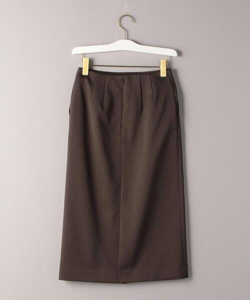 BEAUTY&YOUTH UNITED ARROWS（ビューティーアンドユースユナイテッドアローズ）の「BY ツイルタイトスカート（スカート・レディース・ダークブラウン/ナチュラル/ライム・LARGE/MEDIUM/SMALL）」の4枚目の写真